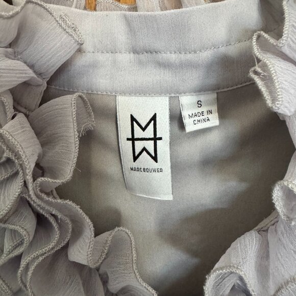 M by Marc Bouwer Ruffle Detail Silver Tunic, Small - Picture 5 of 7